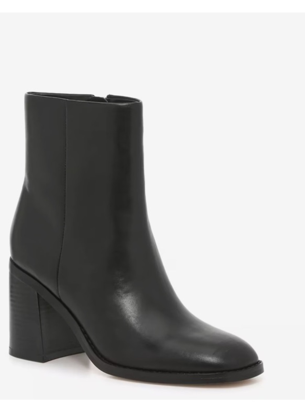 Marc Fisher Lysia Women's Black Leather Block Heel Ankle Boots 9.5M